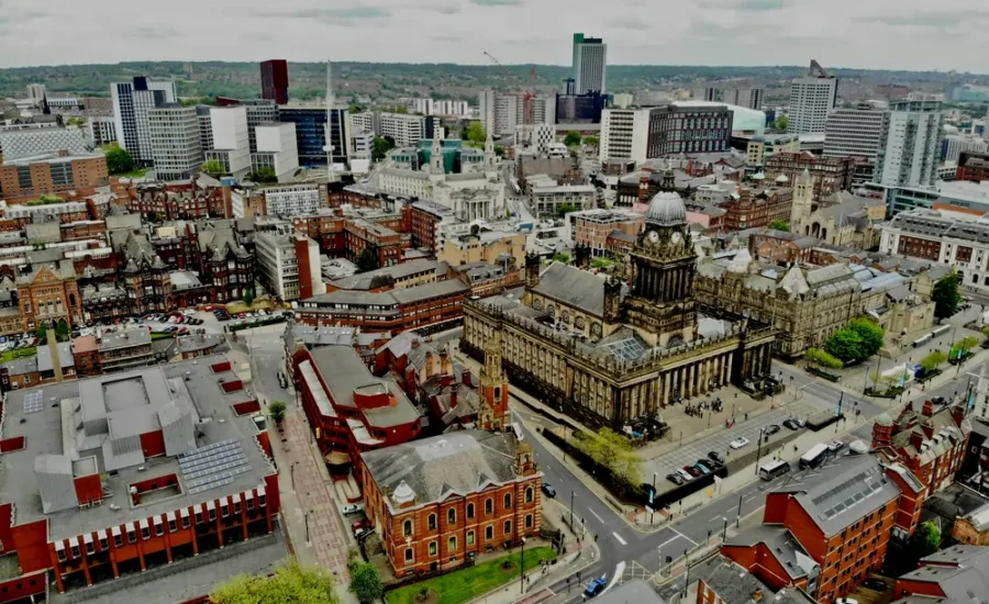 Leeds City Centre Aerial View